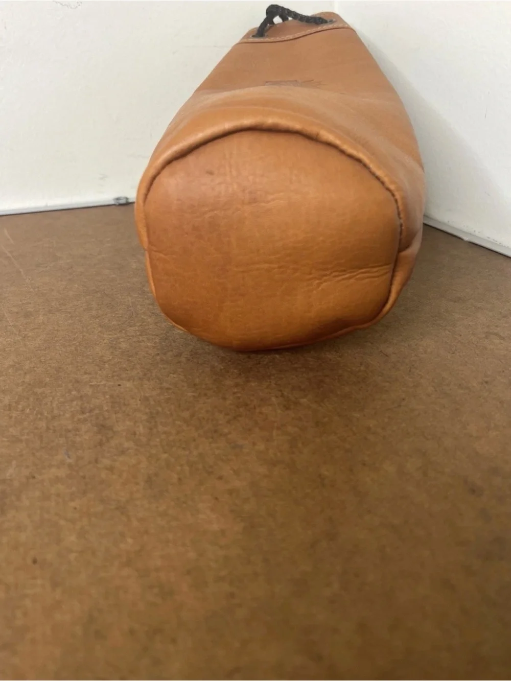 Tica Sport Tan Leather Wine Case Golf Bottle Bag Carrier Palmetto Partners Logo